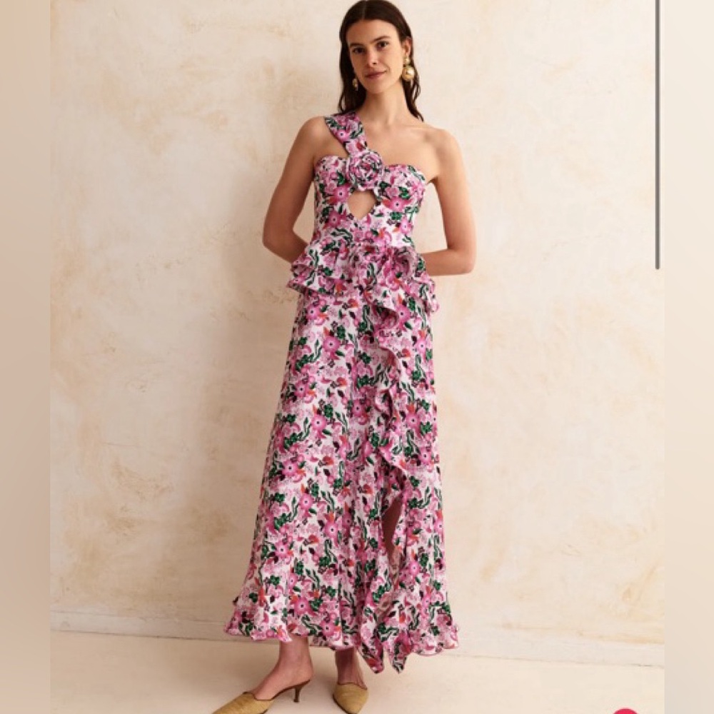 Gul Hurgel linen martillo floral dress XL